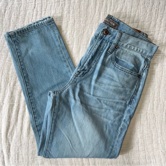 NWT J Crew Point Sur Straight Leg Light Wash Jeans size 27P - Picture 2 of 13